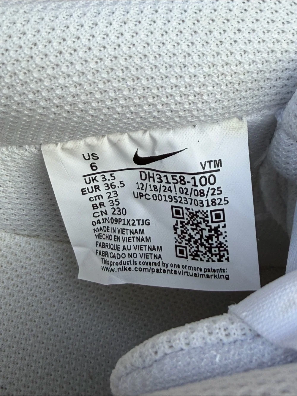 Nike White Low-Top Sneakers